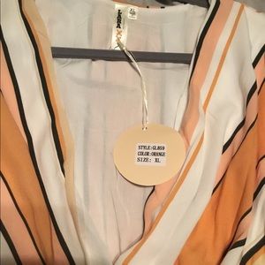 Striped hi/low dress